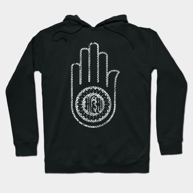 Jain Hand -symbol of Jainism Hoodie by Nartissima